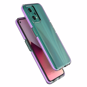 Чехол Spring для Realme 9 Pro силиконовый с рамкой светло-розовый