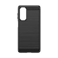 Elastīgs oglekļa raksta viedtālruņa apvalks Samsung Galaxy M54 Carbon Case - melns