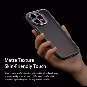 Rock Guard Touch Matte sērijas viedtālruņa apvalks Iphone 16 Plus melns