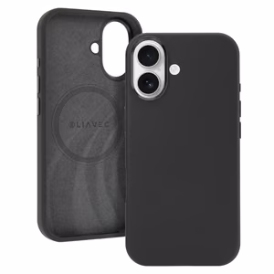Liavec Silky maciņš ar metāla kameras rāmi priekš Iphone 17 melns