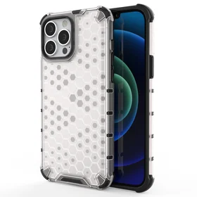 Honeycomb Case bruņu vāks ar TPU buferi iPhone 13 Pro Max caurspīdīgs