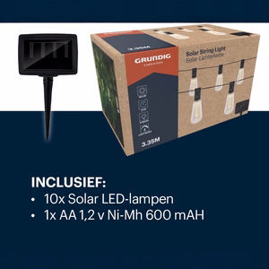 Садовая солнечная LED-гирлянда Grundig, 3,35 м