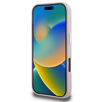 Karl Lagerfeld FW Metal Plate Magnētiskais viedtālruņa apvalks iPhone 16 Pro Max - rozā