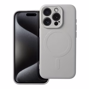 SILICONE MAG COVER viedtālruņa apvalks saderīgs ar MagSafe iPhone 15 Pro titāna
