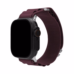 Mobilize neilona pulksteņa siksniņa - Alpine - titāna savienotājs - Apple 38/40/41mm - bordo