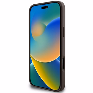 Guess 4G drukātās svītras magnētiskais viedtālruņa apvalks iPhone 16 Pro Max - brūns