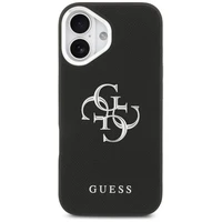 Guess Grained Big 4G Classic Logo viedtālruņa apvalks iPhone 17 - melns
