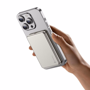 Forcell F-Energy Slim F5K9 ārējais akumulators, saderīgs ar MagSafe, 5000 mAh, 15 W, QC 4.0, PD 3.0, Cloud Dancer