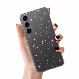 Kristāla spīdīgs apvalks Samsung Galaxy A14 4G/5G sudrabains (m)
