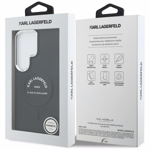 Karl Lagerfeld maciņš Embossed Ring RSG Logo MagSafe Samsung Galaxy S26 Ultra melns