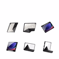 Dux Ducis Magi planšetdatora vāciņš ar stylusu turētāju Samsung Galaxy Tab S10 FE/S9/S9 FE - melns