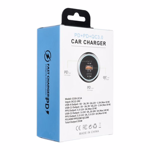 Car charger USB A + 2 x Type C PD QC3.0 3A 191W CC69-2C1A black