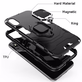 maciņš ARMOR RING MAGNETIC SAMSUNG GALAXY A72 5G melns
