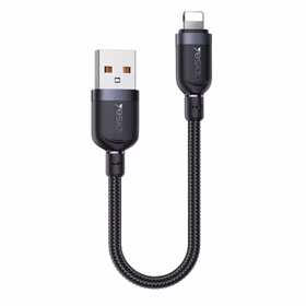 YESIDO KABELIS CA131L 12W USB - LIGHTNING 0.3M 2.4A melns