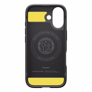 Spigen Rugged Armor Mag Чехол совместимый с MagSafe для iPhone 17 матовый чёрный
