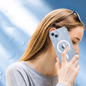 Tech-Protect FlexAir Hybrid Magnētiskais iPhone 13/14 apvalks - caurspīdīgs ar spīdumiem