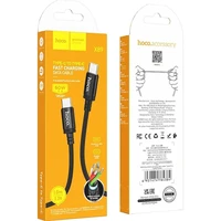 Kabelis USB C uz USB C Hoco 3A 60W 1 m X89 melns