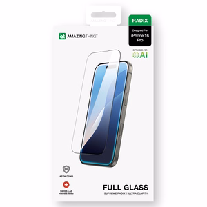 AmazingThing Radix Full Glass закалённое стекло для iPhone 16 Pro