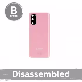 Aizmugurējais vāciņš Saderīgs ar Samsung G980 S20 / Cloud Rozā / ar camera lens 100% original (9/10 Used)