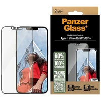 PanzerGlass Ultra-Wide Fit rūdītais stikls iPhone 13 / 13 Pro / 14 / 16e - caurspīdīgs
