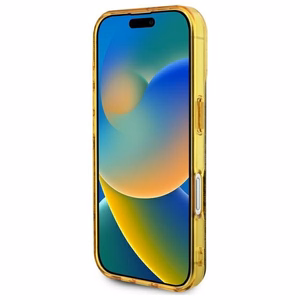 Guess IML Peony On 4G Background MagSafe viedtālruņa apvalks iPhone 16 - brūns