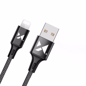 USB kabelis Wozinsky WUC-L2B melns Lightning 200cm