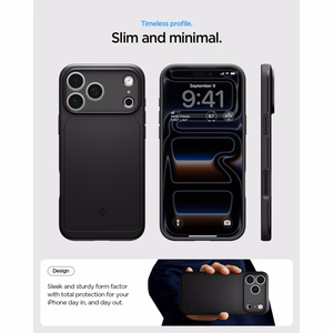 Spigen Thin Fit MagSafe maciņš iPhone 17 Pro / 18 Pro, melns