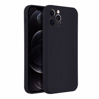 SILICONE MAG COVER viedtālruņa apvalks, saderīgs ar MagSafe, IPHONE 12 Pro, melns