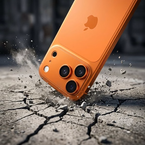 AR+AF Pilna metāla rūdīts stikls priekš IPHONE 17 PRO MAX oranžs