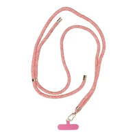 SWING (8mm) Tālruņa siksniņa, Tālruņa kulons ar regulējamu garumu / auklas garums 165cm (maks. 82.5cm cilpā) / uz pleca vai kakla - rozā-balta