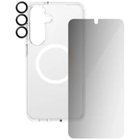 CARE by PanzerGlass Flagship 3in1 viedtālruņa apvalks + privātuma stikls + lēca Samsung Galaxy S25+