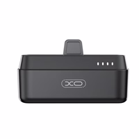 XO power bank mini PR244 20W 5000 mAh ar Lightning savienotāju melns