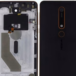 Aizmugurējais vāciņš Nokia 6.1 melns/vara oriģināls (lietots Grade A)