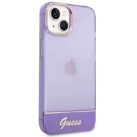 Guess GUHCP14MHGCOU iPhone 14 Plus 6.7 "violets/violets cietais apvalks Translucent