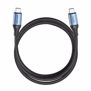 Vention USB 2.0 5A 240W 1,5 m melns USB-C uz USB-C kabelis