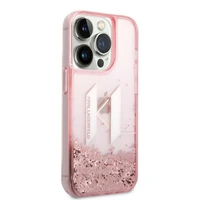 Karl Lagerfeld KLHCP14LLBKLCP iPhone 14 Pro 6.1 "rozā / rozā cietais apvalks Liquid Glitter Big KL