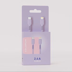 COLORUM kabelis USB-C - Lightning 1,8m 2,4A CK12-CL-09 xLavenda