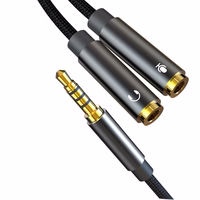 XO cable audio 2in1 NB-R197 3.5mm jack - socket 3.5mm jack / microphone 0,23 m black