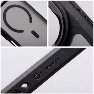 Aizsargvāciņš ierīcei iPhone 18 Pro Max / 17 Pro Max: Forcell F-Protect Smoke Hybrid Premium, saderīgs ar MagSafe, krāsa – melna