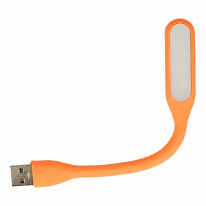 Mini LED lampa silikona USB oranža