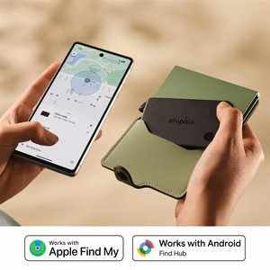 „Chipolo CARD & LOOP“ uzlādējams Bluetooth izsekošanas ierīce iOS un Android ierīcēm, ogļu krāsas komplekts