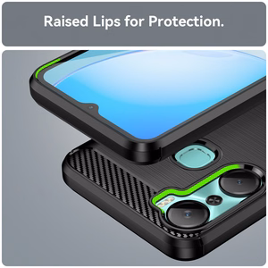 Viedtālruņa apvalks Infinix Hot 12 Pro - melns elastīgs silikona oglekļa vāciņš