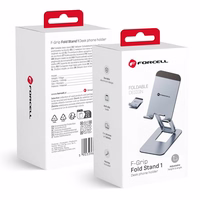 Galda turētājs telefonam / planšetdatoram salokāms Forcell F-Grip Fold statīvs 1 pelēks