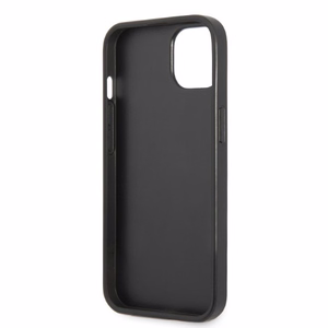 Karl Lagerfeld KLHCP13MSFMP2K iPhone 13 6.1" cietais apvalks melns/melns Saffiano Plāksne