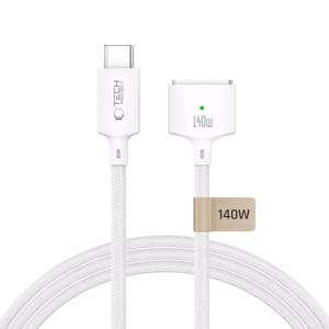 Tech-Protect MMC01 Ultraboost USB-C / USB-C MagSafe 3 140W 200cm kabelis MacBook - balts