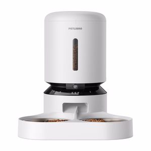 Petlibro Granary camera feed dispenser with double bowl, 5L (white)