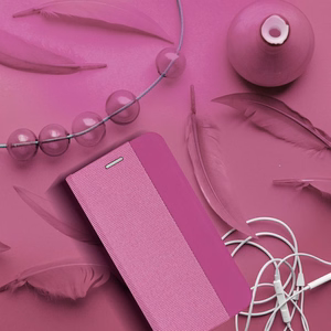 SENSITIVE grāmatas tipa viedtālruņa apvalks XIAOMI Redmi Note 14 4G (GLOBAL - 164,84mm x 78,15mm x 8,16mm) gaiši rozā