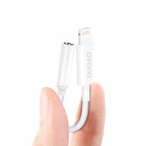 Dudao audio adapteris austiņu adapteris no Lightning uz 3.5 mm mini ligzdu balts (L16i white)