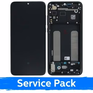 LCD displejs saderīgs ar Xiaomi Mi 9 Lite ar rāmi / Onyx pelēks / (Service Pack)