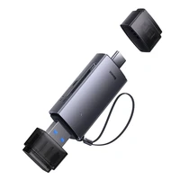 Baseus Lite Series SD/TF atmiņas karšu lasītājs, USB + USB-C (pelēks)